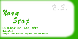 nora stoj business card